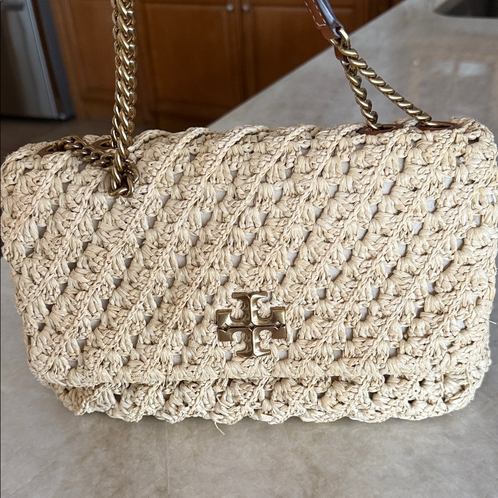 Tory Burch Tan Crochet Shoulder Bag